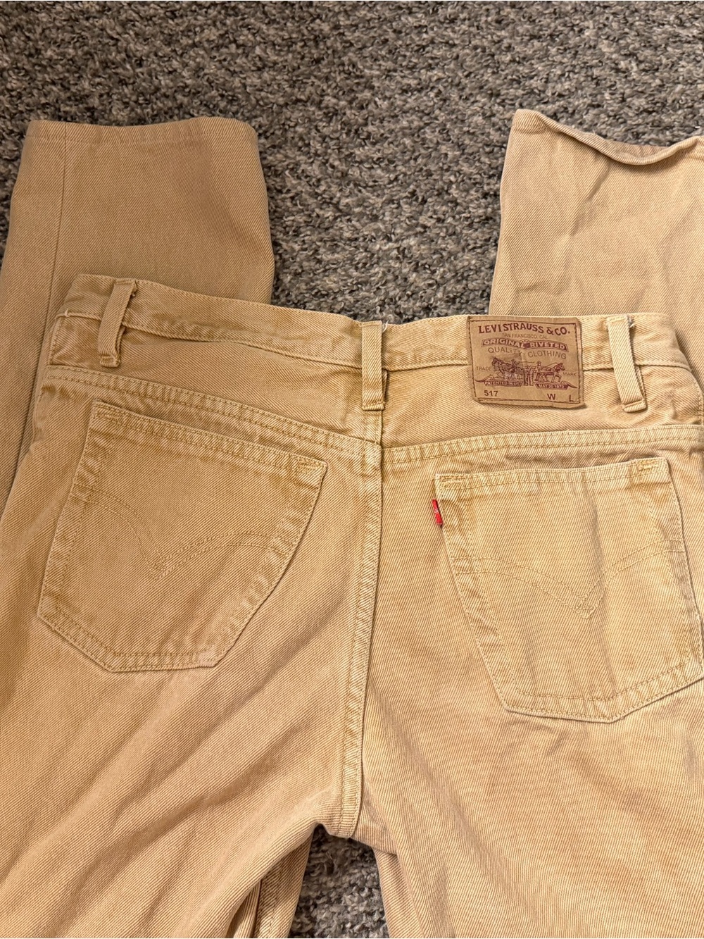 Levi's  Tan Bootcut Jeans - Classic 517 Style